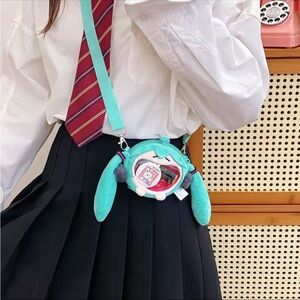 Miku Plush Crossbody Bag Hatsune Miku Coin Purse Shoulder Bag Cartoon